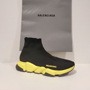 Balenciaga Speed Trainers Black/Neon Yellow
